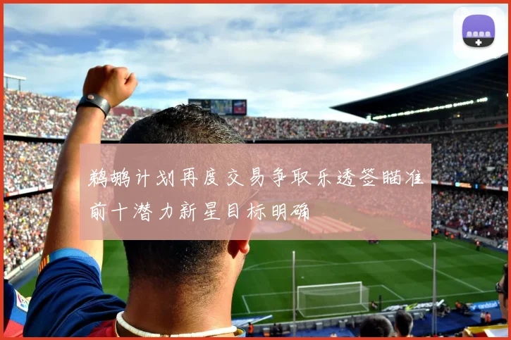 鹈鹕计划再度交易争取乐透签瞄准前十潜力新星目标明确